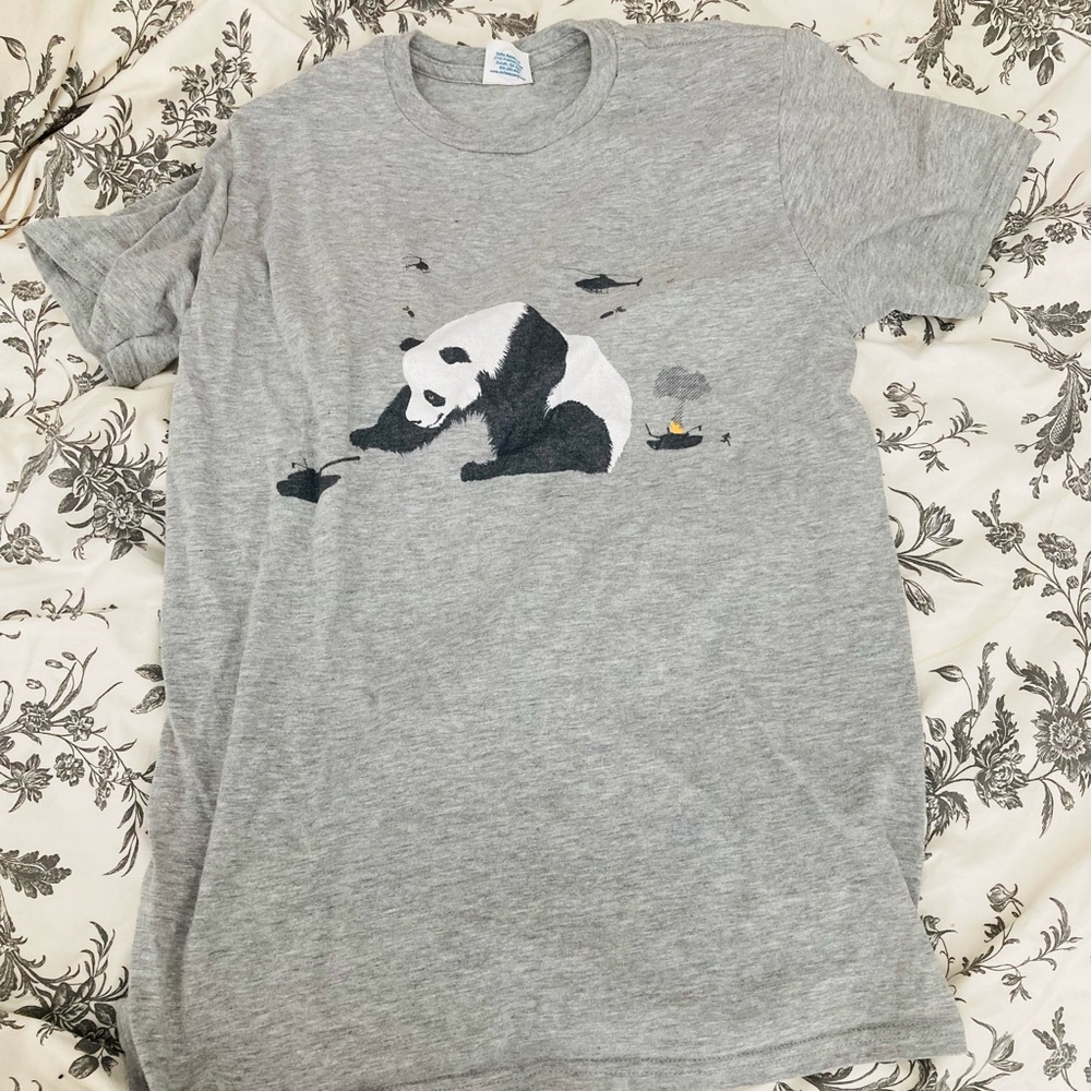 Gray Panda Graphic Tee